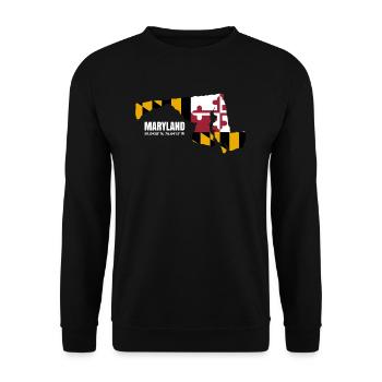 Beautiful Maryland gift - Unisex Sweatshirt - black - Front - Alina (178cm) & Michal (187cm)