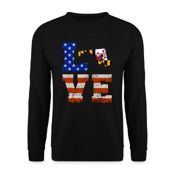 Dear maryland gift - Unisex Sweatshirt - black - Front - Alina (178cm) & Michal (187cm)