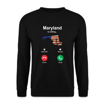 Visit Maryland Gift - Unisex Sweatshirt - black - Front - Alina (178cm) & Michal (187cm)