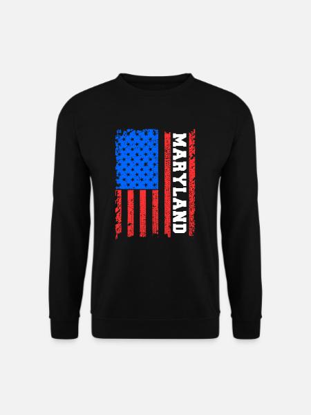 Maryland Usa flag gift - Unisex Sweatshirt - black