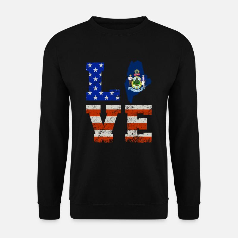 Liebes maine geschenk - Unisex Pullover - Schwarz