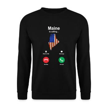 Visit To Maine Gift - Unisex Sweatshirt - black - Front - Alina (178cm) & Michal (187cm)