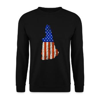 New Hampshire Home Usa drapeau cadeau - Sweat-shirt Unisexe - noir - Devant - Alina (178cm) & Michal (187cm)