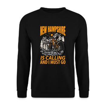 Besuch In New Hampshire Gift - Unisex Pullover - Schwarz - Vorne - Alina (178cm) & Michal (187cm)