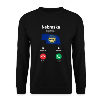 Visit Nebraska Gift - Unisex Sweatshirt - black - Front - Alina (178cm) & Michal (187cm)
