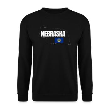 Nebraska travel gift - Unisex Sweatshirt - black - Front - Alina (178cm) & Michal (187cm)