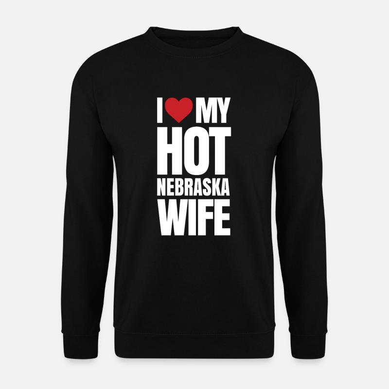 Nebraska ehefrau geschenk - Unisex Pullover - Schwarz