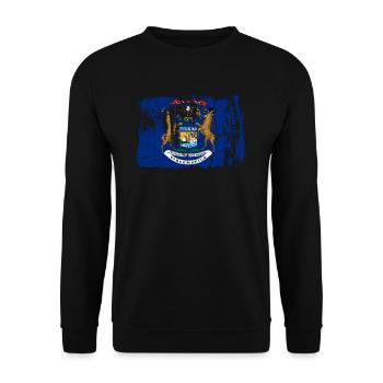Michigan Travels Gift - Unisex Sweatshirt - black - Front - Alina (178cm) & Michal (187cm)