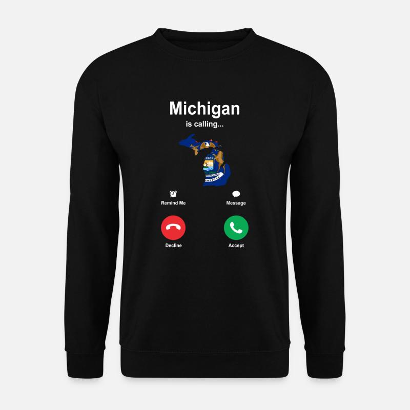 Reisendes Michigan geschenk - Unisex Pullover - Schwarz