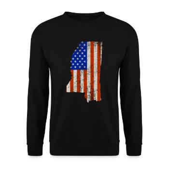 Mississippi Home Usa flag gift - Unisex Sweatshirt - black - Front - Alina (178cm) & Michal (187cm)