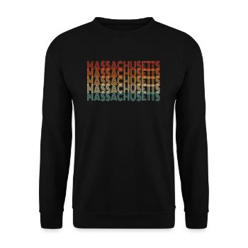 Besuch In Massachusetts Geschenk - Unisex Pullover - Schwarz - Vorne - Alina (178cm) & Michal (187cm)