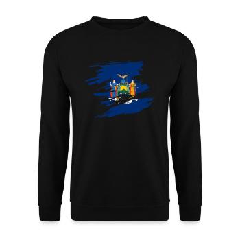 New York Pride Gift - Unisex Sweatshirt - black - Front - Alina (178cm) & Michal (187cm)