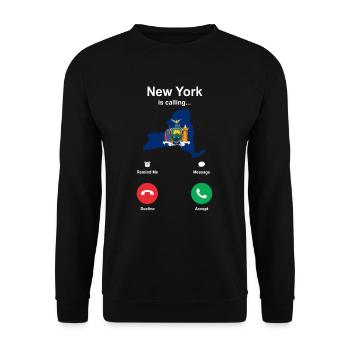 Travel New York Gift - Unisex Sweatshirt - black - Front - Alina (178cm) & Michal (187cm)
