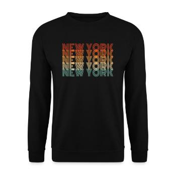 Geschenk Für Einwohner Von New York - Unisex Pullover - Schwarz - Vorne - Alina (178cm) & Michal (187cm)