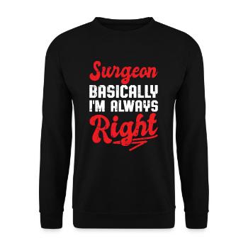 Chirurg - Unisex Pullover - Schwarz - Vorne - Alina (178cm) & Michal (187cm)