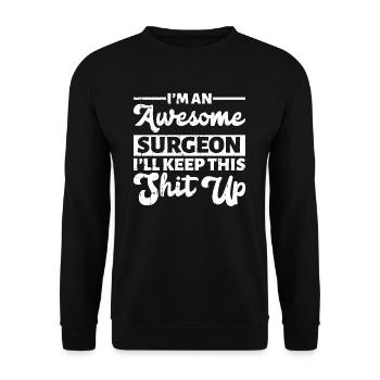 Chirurg - Unisex Pullover - Schwarz - Vorne - Alina (178cm) & Michal (187cm)