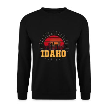 Liebe Idaho Wandern Berg - Unisex Pullover - Schwarz - Vorne - Alina (178cm) & Michal (187cm)