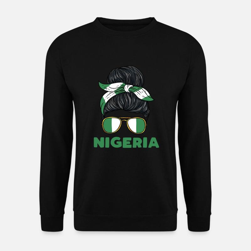 Nigeria Mädchen - Unisex Pullover - Schwarz