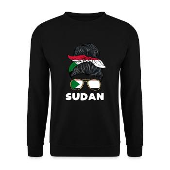 Sudan Girl - Unisex Pullover - Schwarz - Vorne - Alina (178cm) & Michal (187cm)