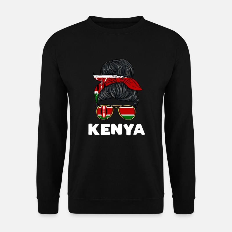 Kenia Mädchen - Unisex Pullover - Schwarz