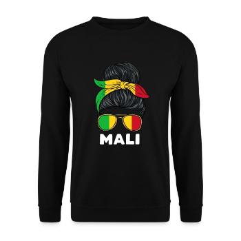 Mali Mädchen - Unisex Pullover - Schwarz - Vorne - Alina (178cm) & Michal (187cm)