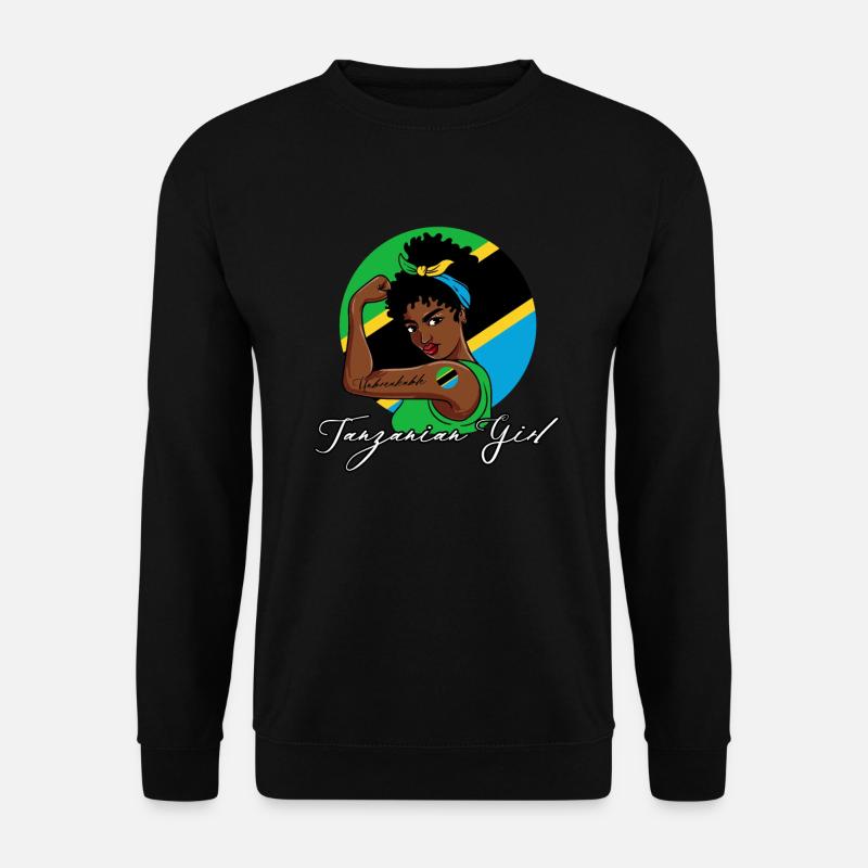 Unzerbrechliches tansanisches Mädchen - Unisex Pullover - Schwarz