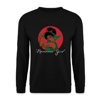 Unbreakable Morroccan Girl - Unisex Pullover - Schwarz - Vorne - Alina (178cm) & Michal (187cm)