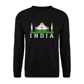 Beautiful Taj Mahal Gift - Unisex Sweatshirt - black - Front - Alina (178cm) & Michal (187cm)