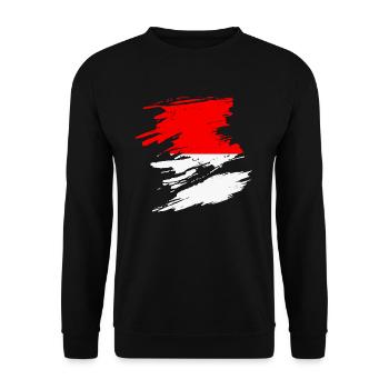 Unterstützen Sie Das Indonesien geschenk - Unisex Pullover - Schwarz - Vorne - Alina (178cm) & Michal (187cm)