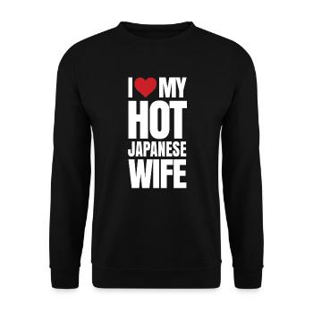 Cadeau femme Japon - Sweat-shirt Unisexe - noir - Devant - Alina (178cm) & Michal (187cm)