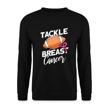 Brustkrebs - Unisex Pullover - Schwarz - Vorne - Alina (178cm) & Michal (187cm)