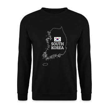South Korea Home Pride Gift - Unisex Sweatshirt - black - Front - Alina (178cm) & Michal (187cm)