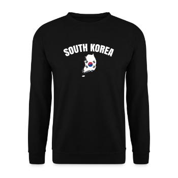 South Korea Hometown Gift - Unisex Sweatshirt - black - Front - Alina (178cm) & Michal (187cm)
