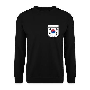 South Korea Pocket Gift - Unisex Sweatshirt - black - Front - Alina (178cm) & Michal (187cm)