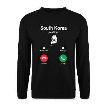 Adventurer South Korea Gift - Unisex Sweatshirt - black - Front - Alina (178cm) & Michal (187cm)