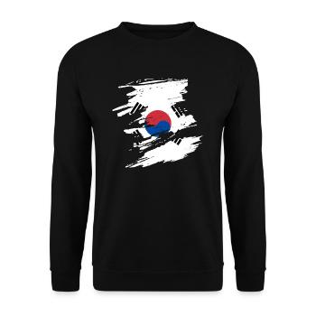 South Korea gift - Unisex Sweatshirt - black - Front - Alina (178cm) & Michal (187cm)