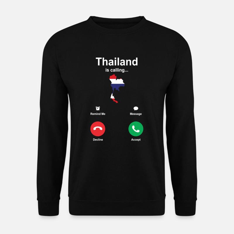 Thailand Ruft Geschenk An - Unisex Pullover - Schwarz