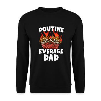 Kanadische Poutine Pommes Frites Mittagessen - Unisex Pullover - Schwarz - Vorne - Alina (178cm) & Michal (187cm)
