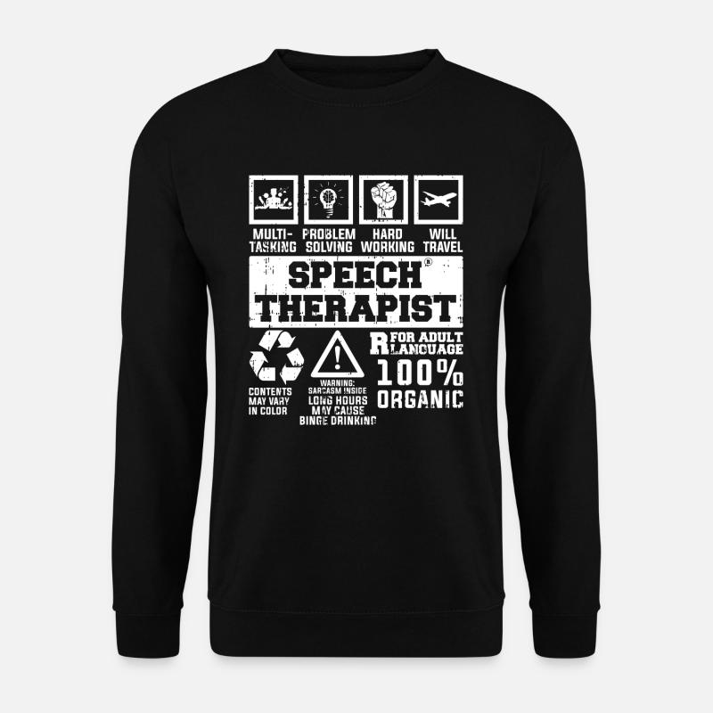 Sprachtherapeut Logopäde Geschenk - Unisex Pullover - Schwarz