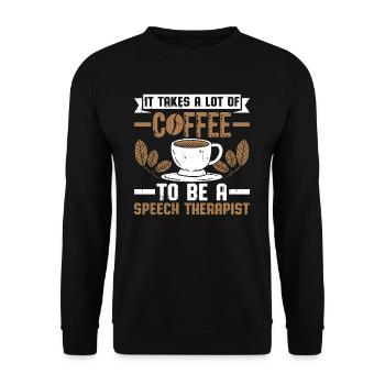 Sprachtherapeut Logopäde Geschenk - Unisex Pullover - Schwarz - Vorne - Alina (178cm) & Michal (187cm)