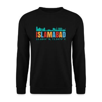 Islamabad - Sweat-shirt Unisexe - noir - Devant - Alina (178cm) & Michal (187cm)