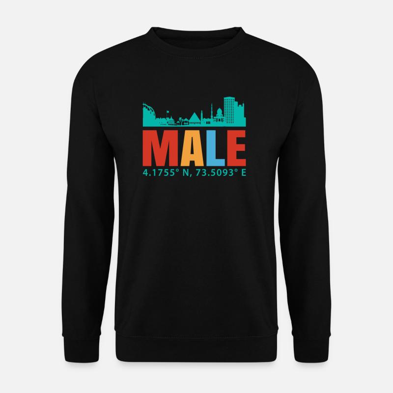 Male Malediven - Unisex Pullover - Schwarz