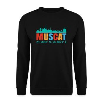 Muscat - Unisex Sweatshirt - black - Front - Alina (178cm) & Michal (187cm)