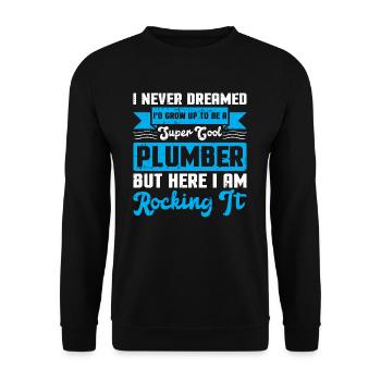 Klempner - Unisex Pullover - Schwarz - Vorne - Alina (178cm) & Michal (187cm)