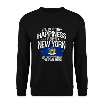 New York - Sweat-shirt Unisexe - noir - Devant - Alina (178cm) & Michal (187cm)