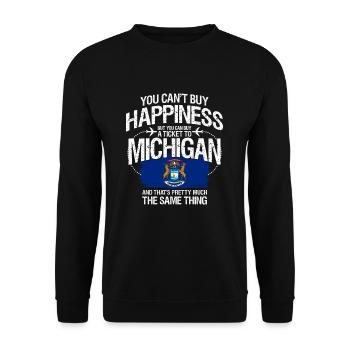 Michigan - Unisex Sweatshirt - black - Front - Alina (178cm) & Michal (187cm)