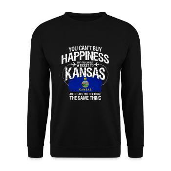 Kansas - Unisex Pullover - Schwarz - Vorne - Alina (178cm) & Michal (187cm)