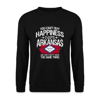 Arkansas - Unisex Sweatshirt - black - Front - Alina (178cm) & Michal (187cm)