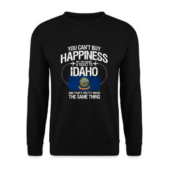 Idaho - Unisex Sweatshirt - black - Front - Alina (178cm) & Michal (187cm)