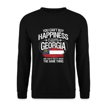 Georgia - Unisex Pullover - Schwarz - Vorne - Alina (178cm) & Michal (187cm)